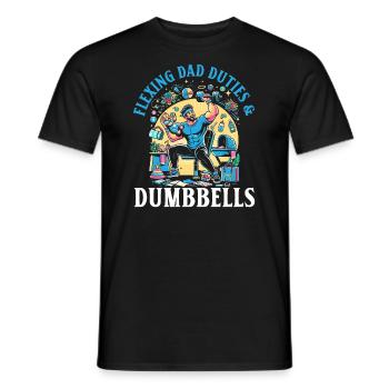 Fête des pères Muscle Bodybuilder Meilleur Papa - T-shirt homme - noir - Devant - AI Model Male 178 light (178cm)