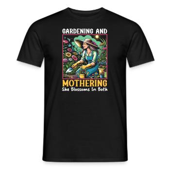 Fête des mères, amoureux des plantes, maman, maternité - T-shirt homme - noir - Devant - AI Model Male 178 light (178cm)