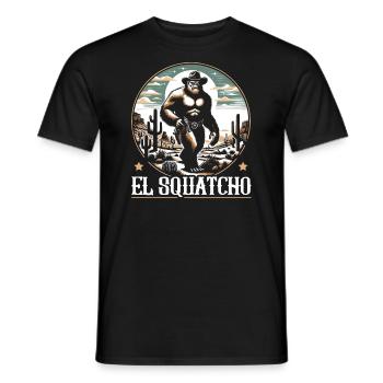 Amant du Bigfoot de l’Ouest Sasquatch Yéti - T-shirt homme - noir - Devant - AI Model Male 178 light (178cm)