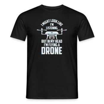 Drone Pilot - Men's T-Shirt - black - Front - AI Model Male 178 light (178cm)