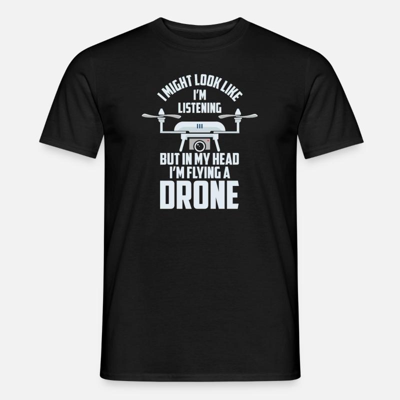 Drohnen Pilot - Männer T-Shirt - Schwarz