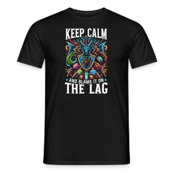Rpg gamer gaming video game role-playing game - Men's T-Shirt - black - Front - AI Model Male 178 light (178cm)