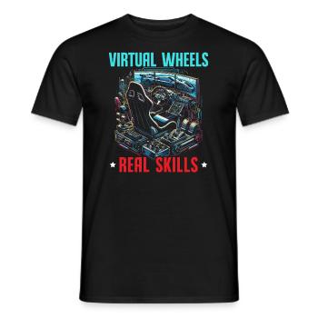 Sim Racing Sirm Racer Racing Simulation Simracing - Men's T-Shirt - black - Front - AI Model Male 178 light (178cm)