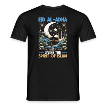 Happy Eid Al Adha, Islamic holiday, Islam - Men's T-Shirt - black - Front - AI Model Male 178 light (178cm)