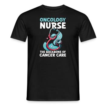 Oncology Nurse, Trained - Men's T-Shirt - black - Front - AI Model Male 178 light (178cm)