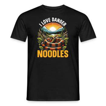 Kornnatterbesitzer, Herpetologie, - Männer T-Shirt - Schwarz - Vorne - AI Model Male 178 light (178cm)