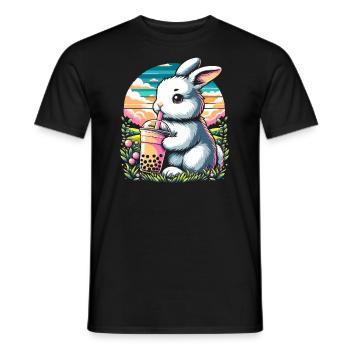Funny Boba Tea Lover Bubble Tea Drink - Men's T-Shirt - black - Front - AI Model Male 178 light (178cm)