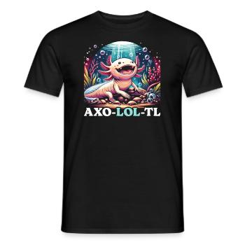 Kawaii Axolotl Walking Fish Mexican - Men's T-Shirt - black - Front - AI Model Male 178 light (178cm)