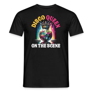 Fête disco, fête de la musique disco des années 90 - T-shirt homme - noir - Devant - AI Model Male 178 light (178cm)