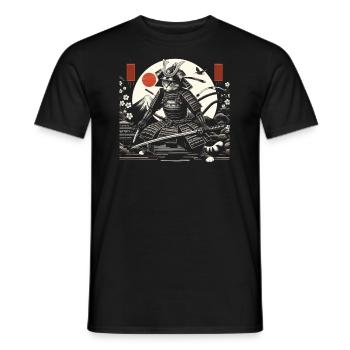 Katzen-Liebhaberin, Japanische Kunst Kitty - Männer T-Shirt - Schwarz - Vorne - AI Model Male 178 light (178cm)
