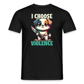 Funny animal dog humor sarcasm dog lover - Men's T-Shirt - black - Front - AI Model Male 178 light (178cm)