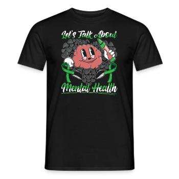 Mental Health Awareness - Men's T-Shirt - black - Front - AI Model Male 178 light (178cm)