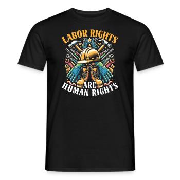 Arbeitsfeiertage 1 Mai Tag der Arbeit - Männer T-Shirt - Schwarz - Vorne - AI Model Male 178 light (178cm)
