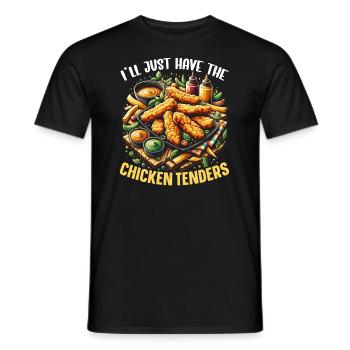 Chicken Tenders Foodie Fast Food Lover Chicken - Men's T-Shirt - black - Front - AI Model Male 178 light (178cm)