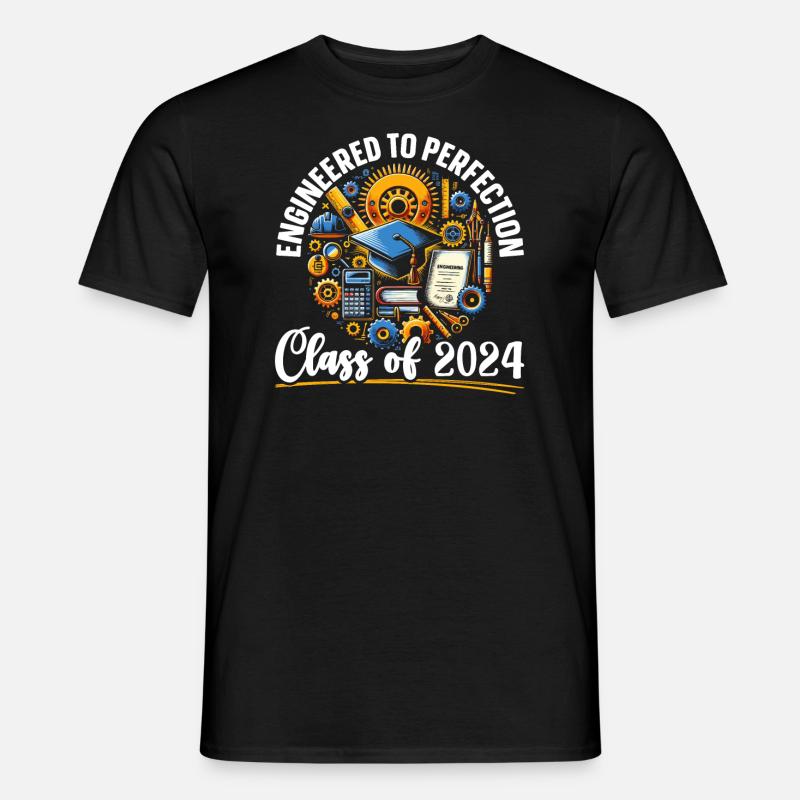 Graduate engineering graduation class 2024 - Men's T-Shirt - black