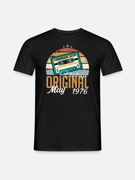 Mai 1976 Geburtstagsgeschenk 1976 Mai - 1976 Mai - Männer T-Shirt - Schwarz