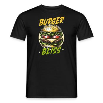 Hamburger-fast-food-burger-liebhaber-feinschmecker - Männer T-Shirt - Schwarz - Vorne - AI Model Male 178 light (178cm)