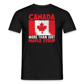 Fête du Canada Pays Nationalité Feuille d’érable Canadien - T-shirt homme - noir - Devant - AI Model Male 178 light (178cm)