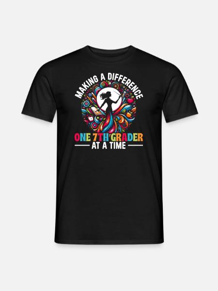 Lehrerausbildung Für Die 7. Klasse Schule - Männer T-Shirt - Schwarz
