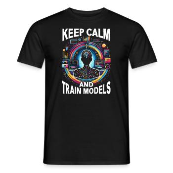 Künstliche Intelligenz, Ki, Maschinelles Lernen - Männer T-Shirt - Schwarz - Vorne - AI Model Male 178 light (178cm)