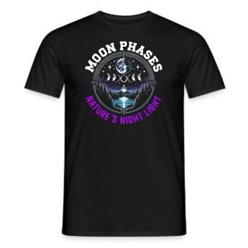 Moon Phases Symbol Astronomy Astrology Full Moon - Men's T-Shirt - black - Front - AI Model Male 178 light (178cm)