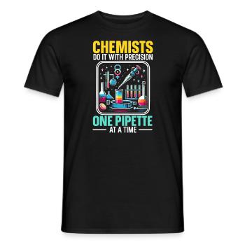 Lustiger Laborant Biotechnologe Biologe - Männer T-Shirt - Schwarz - Vorne - AI Model Male 178 light (178cm)