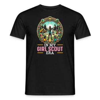 Scout leader scout group camping hiking - Men's T-Shirt - black - Front - AI Model Male 178 light (178cm)