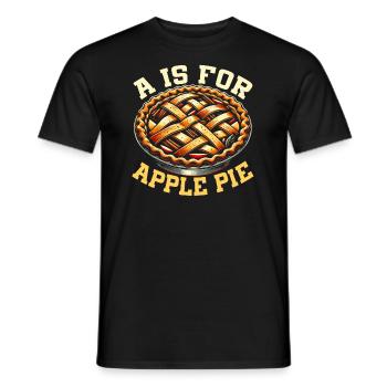 Apple pie food lovers - Men's T-Shirt - black - Front - AI Model Male 178 light (178cm)