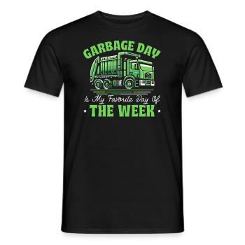 Garbage truck driver Garbage Day Waste Management - Men's T-Shirt - black - Front - AI Model Male 178 light (178cm)