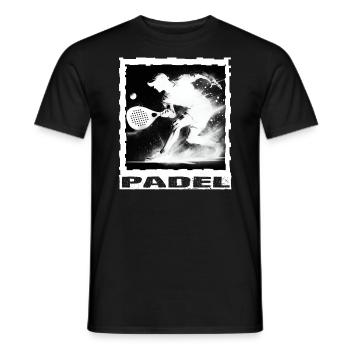 Padel - Men's T-Shirt - black - Front - AI Model Male 178 light (178cm)