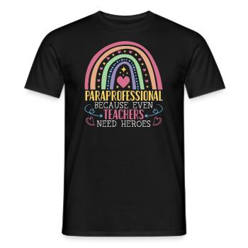 Paraprofessional Special Education Teacher Paraeducator - Men's T-Shirt - black - Front - AI Model Male 178 light (178cm)
