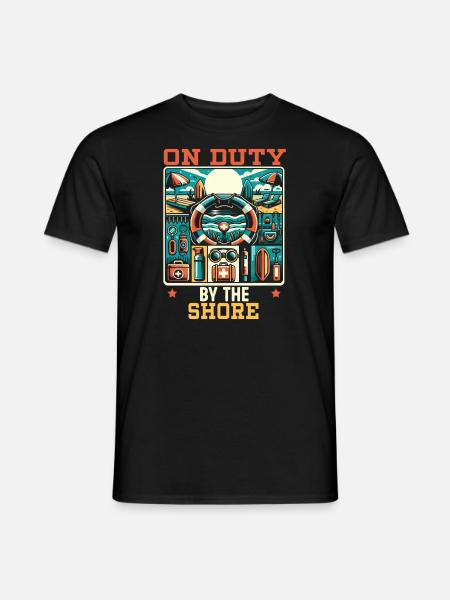 Rettungsschwimmer-lebensretter-beruf Am Strand - Männer T-Shirt - Schwarz