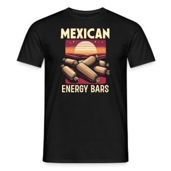 Mesoamerican dish tamales, Mexican - Men's T-Shirt - black - Front - AI Model Male 178 light (178cm)