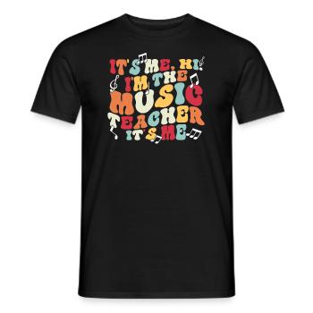 Music Teacher Music School Musician Musical - Men's T-Shirt - black - Front - AI Model Male 178 light (178cm)
