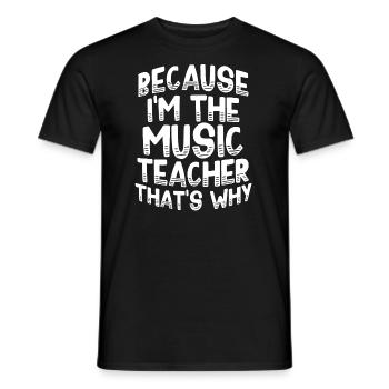 Music Teacher Music School Musician Musical - Men's T-Shirt - black - Front - AI Model Male 178 light (178cm)