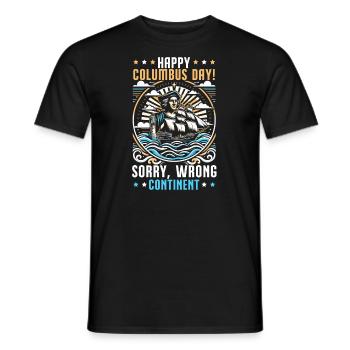 Columbus Day America 1492 Usa Discovery - Men's T-Shirt - black - Front - AI Model Male 178 light (178cm)
