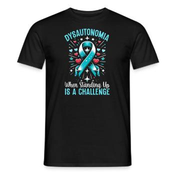 Dysautonomia Awareness Chronic Illness - Men's T-Shirt - black - Front - AI Model Male 178 light (178cm)