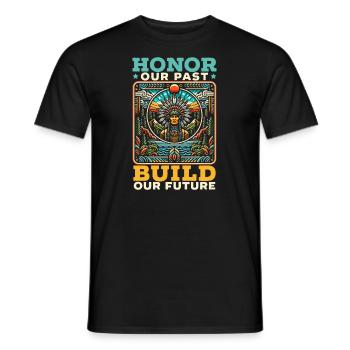 Indiens de la tribu Apache Cherokee amérindiens - T-shirt homme - noir - Devant - AI Model Male 178 light (178cm)