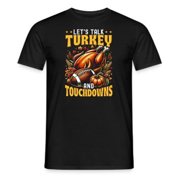 Thanksgiving Fußballliebhaber Dankbare Sportarten - Männer T-Shirt - Schwarz - Vorne - AI Model Male 178 light (178cm)