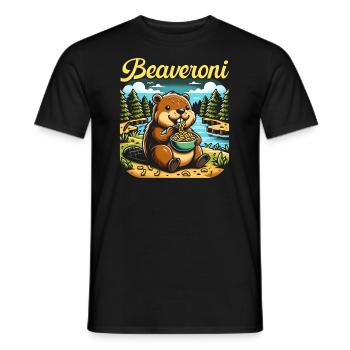 Drôle de castor amant rongeur animal mignon - T-shirt homme - noir - Devant - AI Model Male 178 light (178cm)