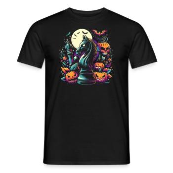 Drôle de costume d’Halloween pour un joueur d’échecs, - T-shirt homme - noir - Devant - AI Model Male 178 light (178cm)