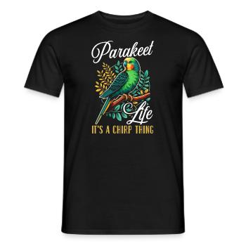 Perruche amoureuse de la perruche Perruche oiseau - T-shirt homme - noir - Devant - AI Model Male 178 light (178cm)