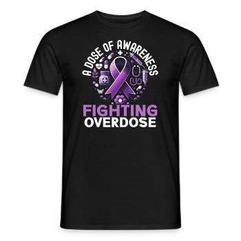 Journée de sensibilisation aux surdoses, lorsque j’ai un - T-shirt homme - noir - Devant - AI Model Male 178 light (178cm)