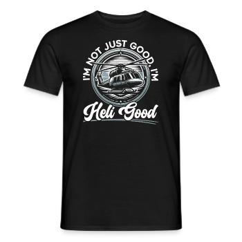 Hubschrauberpilot Fliegt - Männer T-Shirt - Schwarz - Vorne - AI Model Male 178 light (178cm)