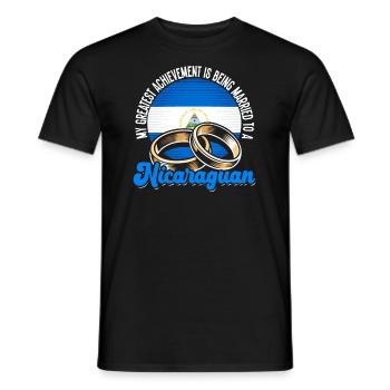 Drapeaux nicaraguayens Nicaragua - T-shirt homme - noir - Devant - AI Model Male 178 light (178cm)