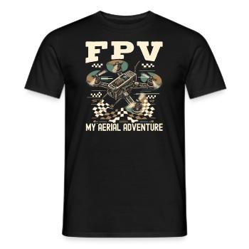fpv drone pilot - Men's T-Shirt - black - Front - AI Model Male 178 light (178cm)