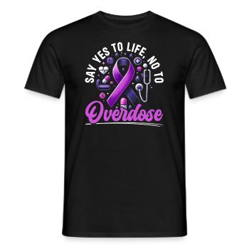 Journée de sensibilisation aux surdoses, lorsque j’ai un - T-shirt homme - noir - Devant - AI Model Male 178 light (178cm)