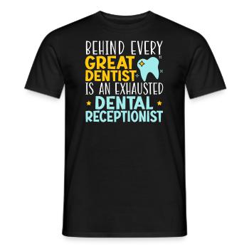 Dental Assistant Job Dentistry Dental Assistant - Men's T-Shirt - black - Front - AI Model Male 178 light (178cm)