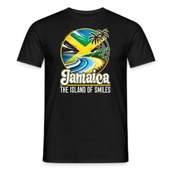 Nationalité du pays battant pavillon de la Jamaïque, I - T-shirt homme - noir - Devant - AI Model Male 178 light (178cm)