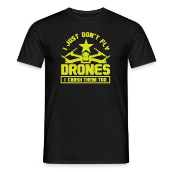 Pilote de drone FPV - T-shirt homme - noir - Devant - AI Model Male 178 light (178cm)